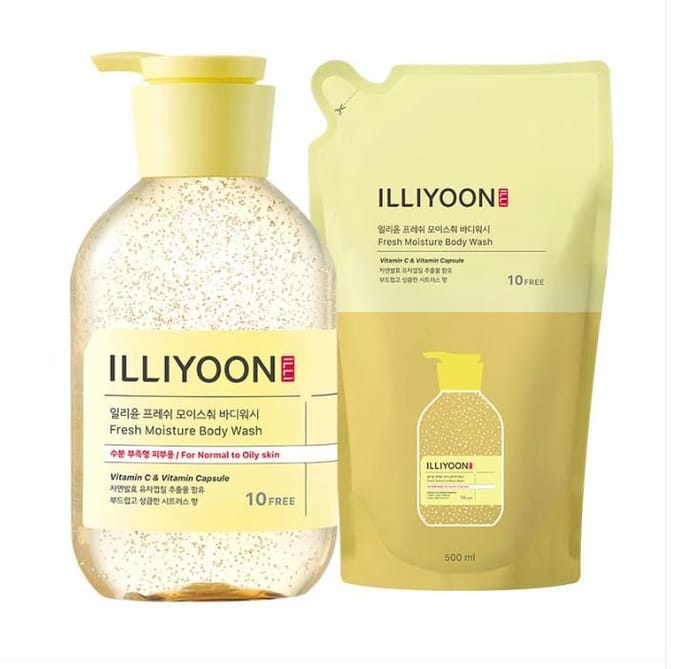 ILLIYOON Fresh Moisture Douchegel 500ml + 500ml navulling beige