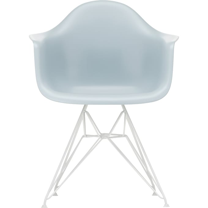 Vitra DAR Eames Plastic Armchair - ijsgrijs RE - wit