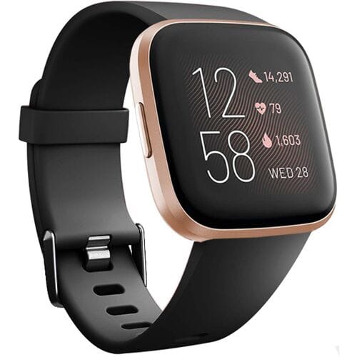 Fitbit Versa silicone band (zwart) - Afmetingen: Maat S