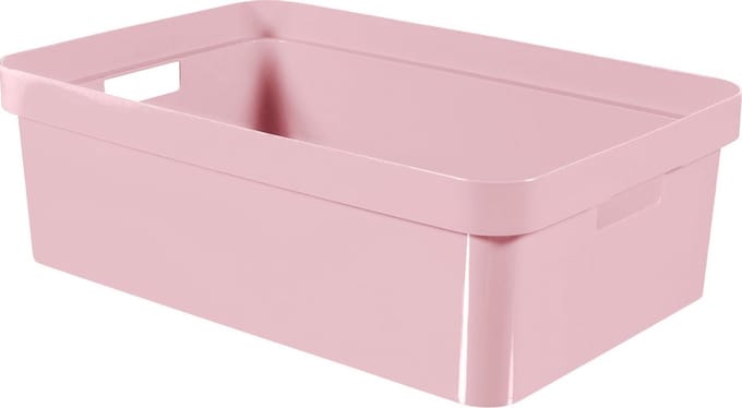 Curver Infinity Opbergbox - 30 liter - kunststof - roze set van 5