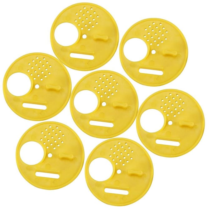 Set van 12 plastic bijenkorf- en nucbox-ingangspoorten, imkerbenodigdheden yellow
