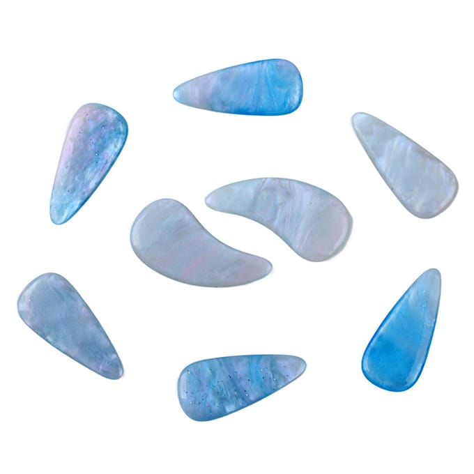 8 stuks Guzheng Vingerplectrums Siliconen Polymeer Delicaat Glad Uiterlijk Elastisch Professioneel blue