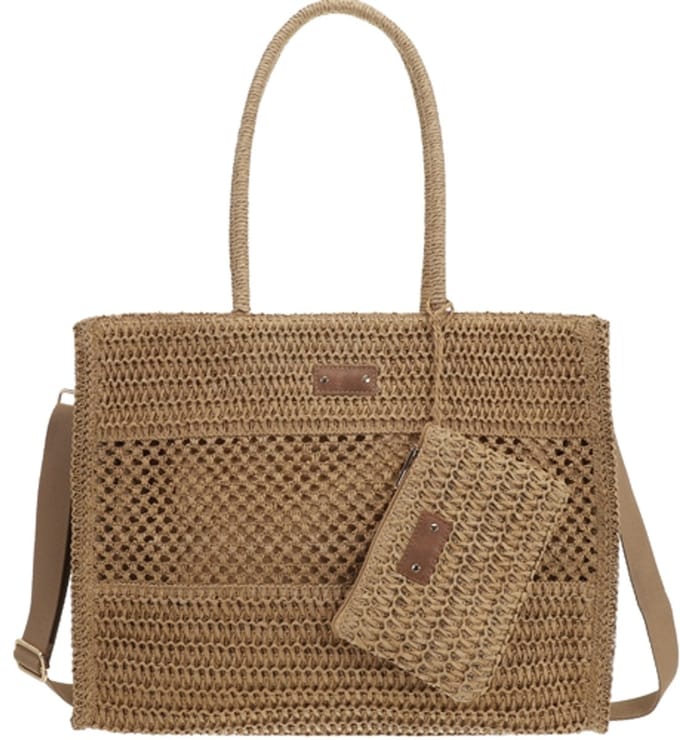 I'm Dutch - Menton - Strandtas - Shopper - Extra etui - Khaki