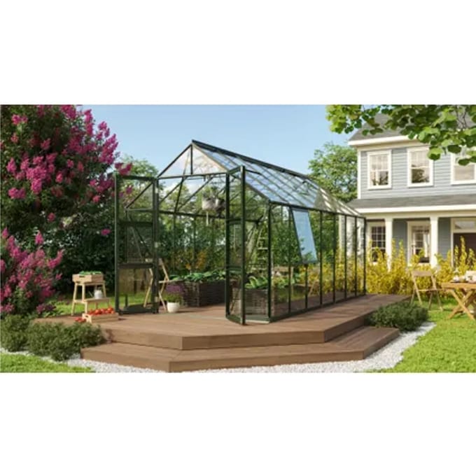 Vitavia Tuinkas Olymp 11500 - Veiligheidsglas 3mm - Smaragd - 257x449x254cm