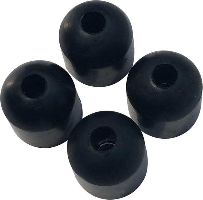 4x Rubber Stootdoppen Schroefbaar voor Schuifdeuren, Kastdeuren en Meer
