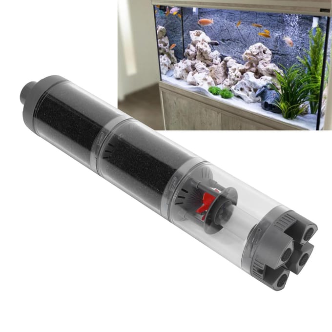 Aquarium UltraStil Ingebouwd Filter Vissentank 3-Traps Multifunctioneel Waterfilter(ZY-Y03 ) gray
