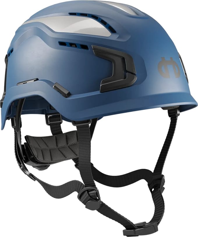 Hellberg Sector Veiligheidshelm geventileerd met draaiknop - blauw