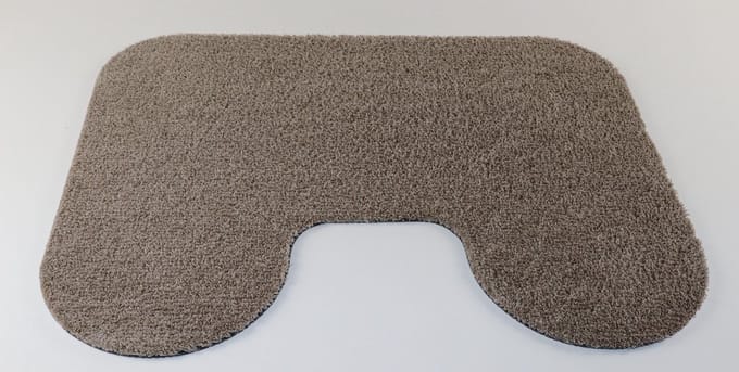 PRIMA - Velvet - WC mat - taupe - 45x60cm - antislip