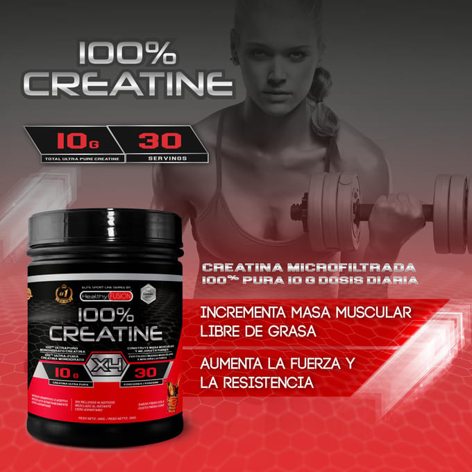 Healthy Fusion - 100% Créatine - Goût Cola