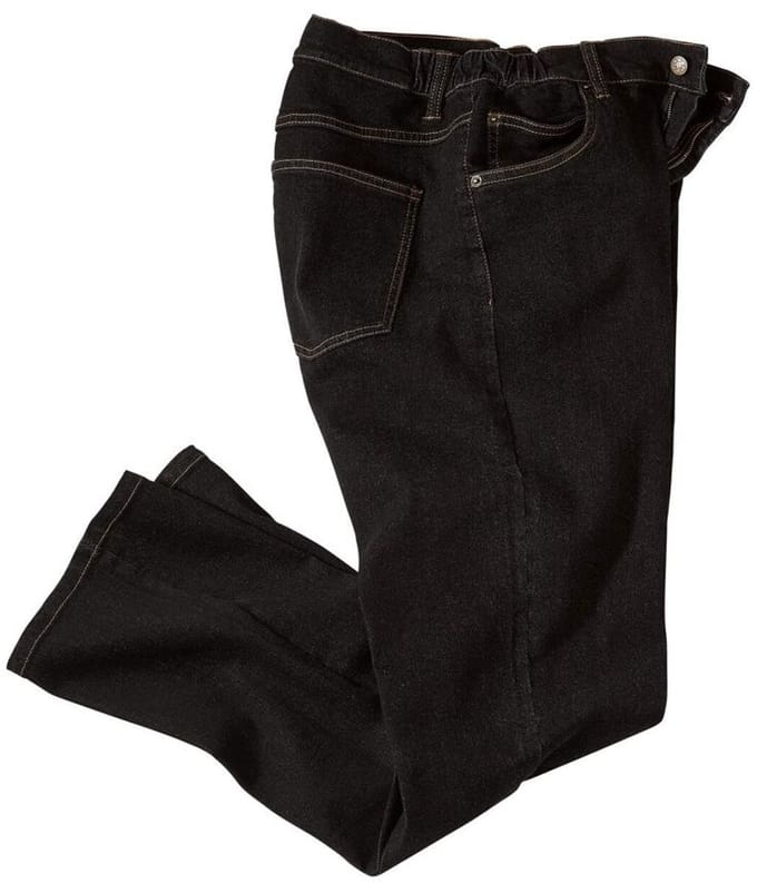 ATLAS FOR MEN - Zwarte regular Stretch jeans - Heren - Verkrijgbaar in grote maten - W38