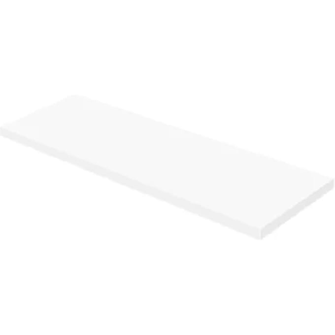Aquazuro Wastafelblad Napoli - Hout - Gelakt - Wit - 180x48cm