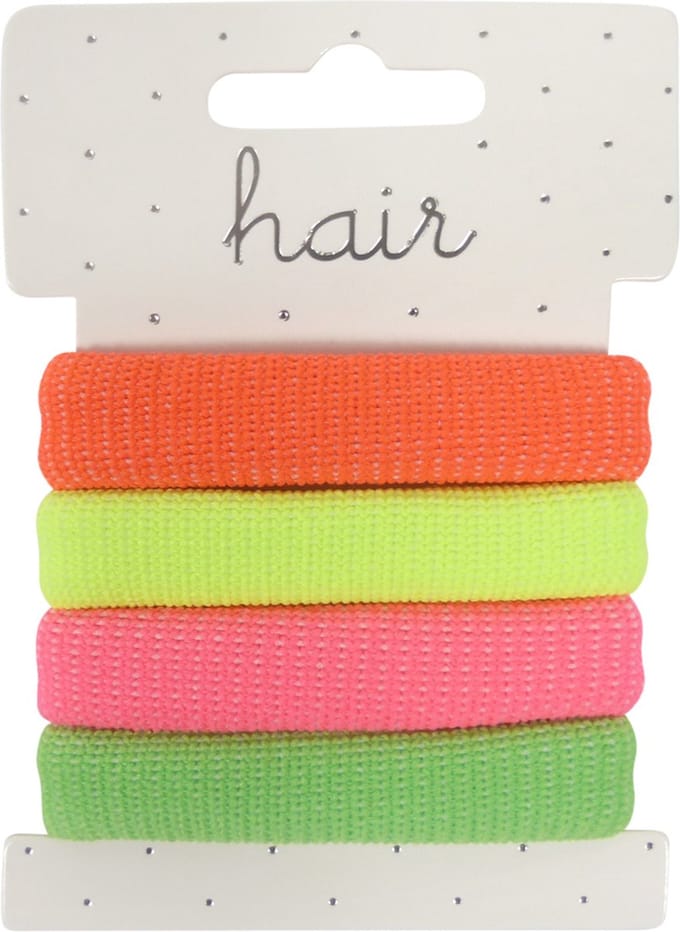 Elastiek Gebreid - Neon Tinten - 4 stuks