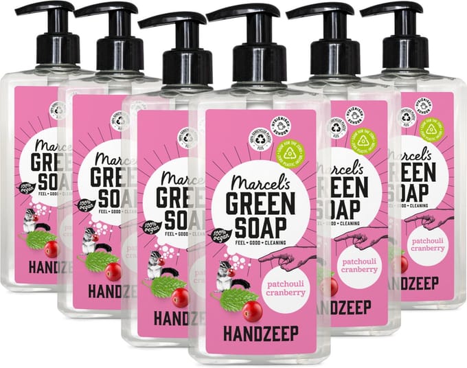 Marcel's Green Soap Handzeep - Patchouli & Cranberry - 6 x 500ml