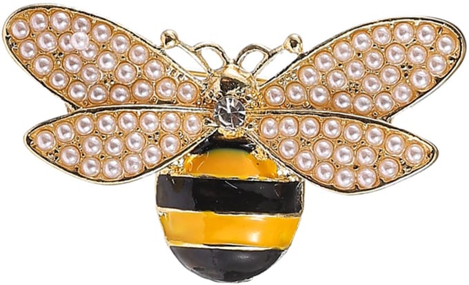 Go Dutch Label Oorknoppen BumbleBee Brooch Goudkleurig