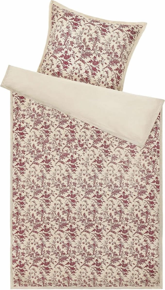LOBERON Dekbedovertrekset Renique wit/rood