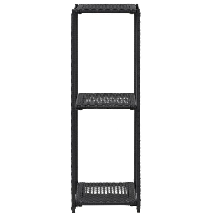 vidaXL - Opbergrek - 30x30x90 - cm - poly - rattan - zwart