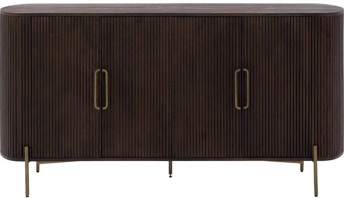 Goossens Dressoir Dagmar, 4 Deuren - Hout Bruin