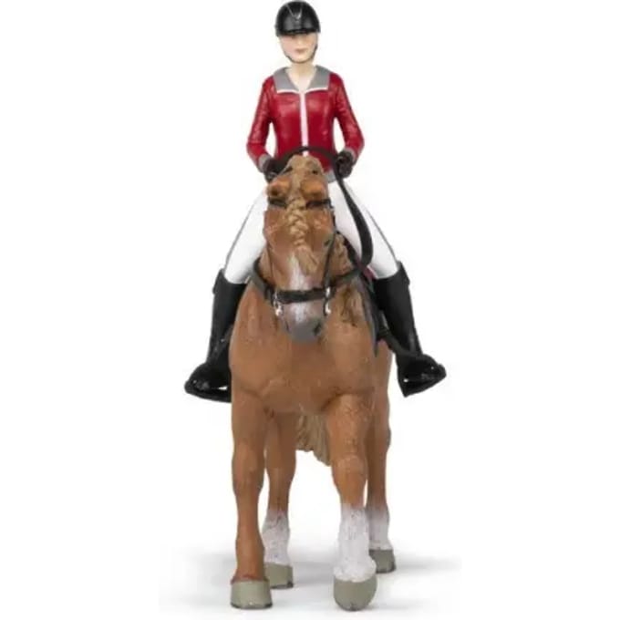 Beeldje Papo Cheval de promenade et sa cavalière