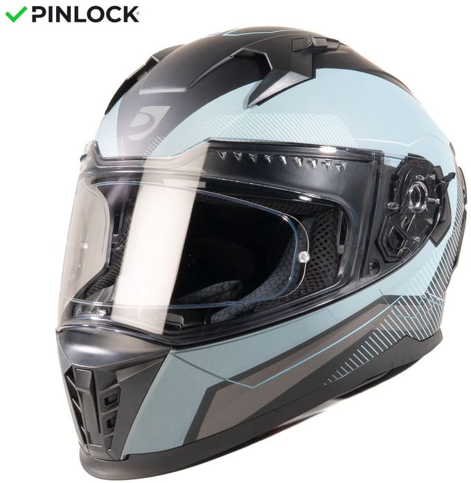 DXR Integraalhelm - Eros Neoxys - Zwart Blauw Grijs - M