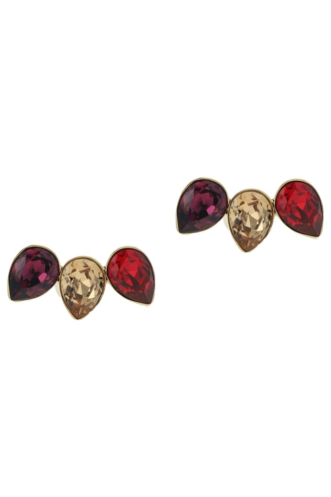 OTAZU Classic Triple Leaf Earrings Amethyst Taglia: OS | Orecchini Outlet | Donna | Viola