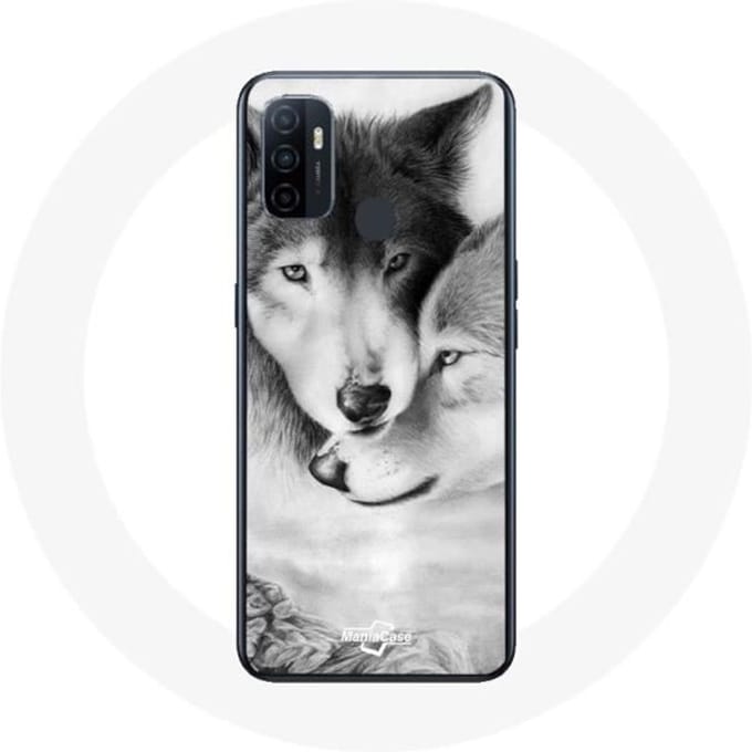 Oppo A53 Wolf Duo dierenhoesje