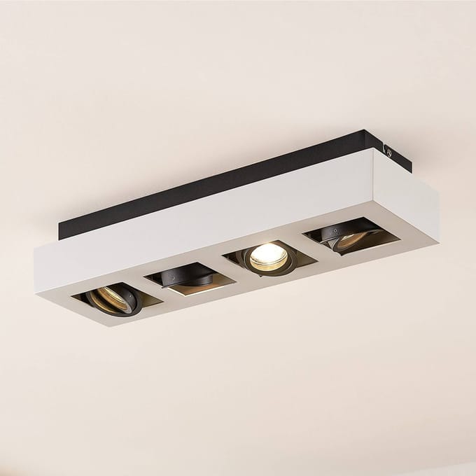 Arcchio - buitenspot - 4lichts - Aluminium - H: 8.5 cm - GU10 - wit