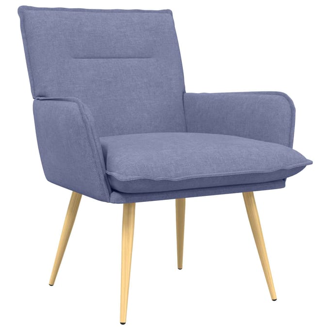 vidaXL - Fauteuil - Jeans - Blauw - Stof
