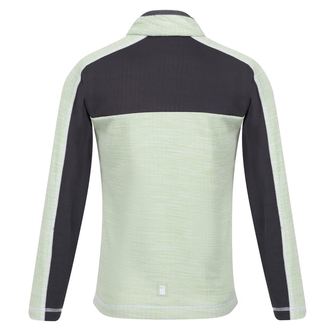 Regatta Kinderen/Kinderen Hewley Recycled Half Zip Fleece Top (Stil Groen/Grijs)