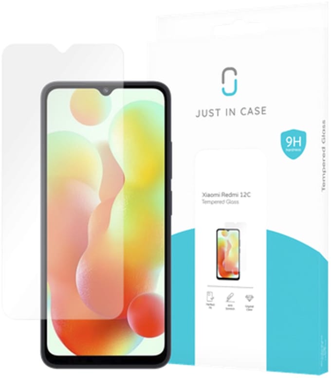 Just in Case screenprotector geschikt voor Xiaomi Redmi 12C - Screenprotector Gehard Glas