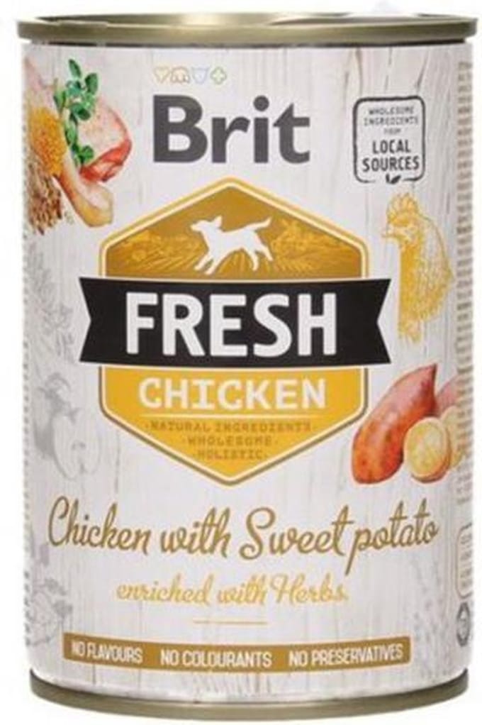 Brit Verse Kip met Zoete Aardappel, 400 g x 6 Stuks