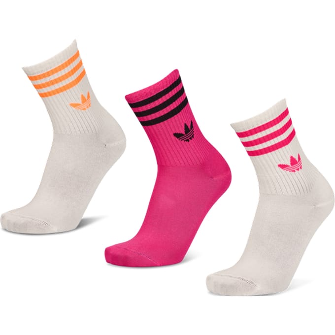 Adidas Mid Cut Crew 3 Pack Sokken Unisex - Wit - Maat 43-45