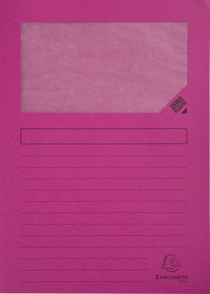 Exacompta 4x FOREVER® Pak van 100 venstermappen 120g/m2 - 22x31cm voor A4 - Fuchsia - 50108E