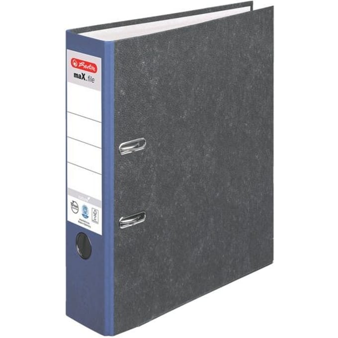 herlitz ordner maX.file nature, A4, rugbreedte 80 mm, blauw