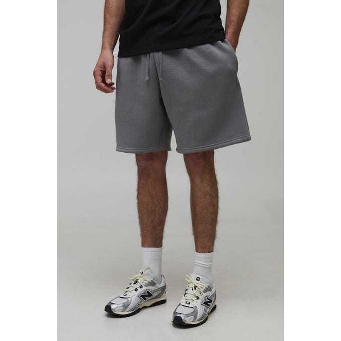 Essential Relaxed Fit Jersey Short | Charcoal | Size Large
