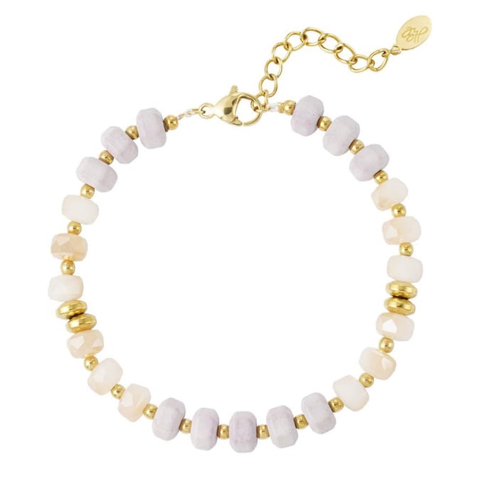 Yehwang Armband Colorful Wrap goud beige