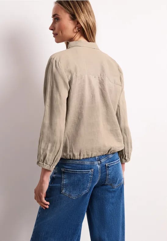 Linnen blouse met 3/4 mouwen
