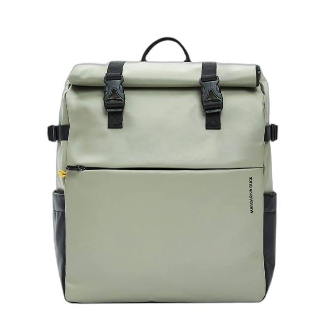 MANDARINA DUCK laptop rugzak rugzak met laptopvak Eco Coated Backpack Mud grijs