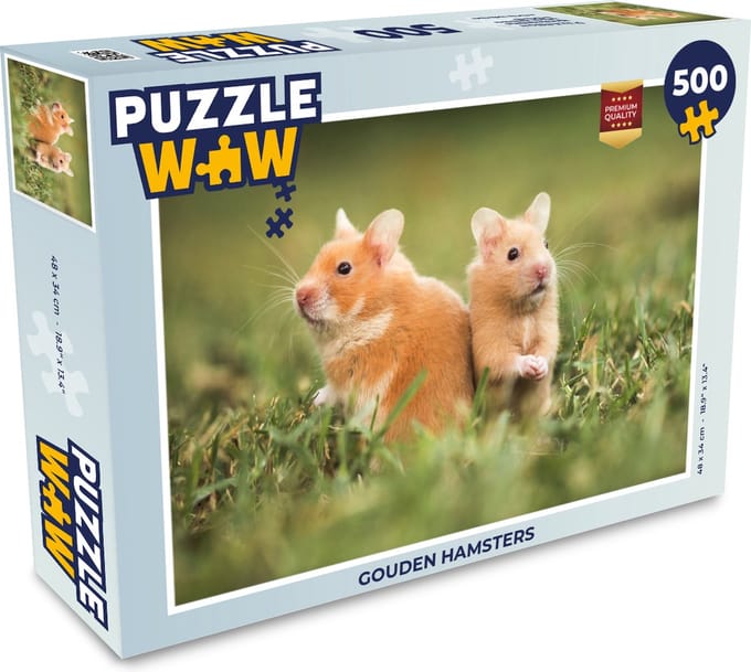 Puzzel Gouden hamsters - Legpuzzel - Puzzel 500 stukjes
