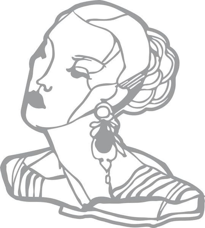 Mask Stencil Lady