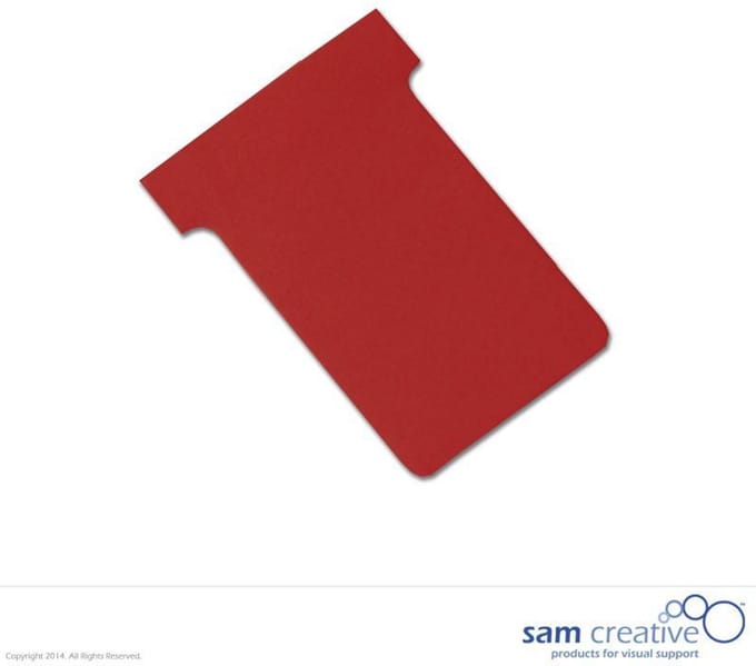 Sam Creative T-kaart Type 2 - Rood - 100 stuks - Planbord - Kaartplanner