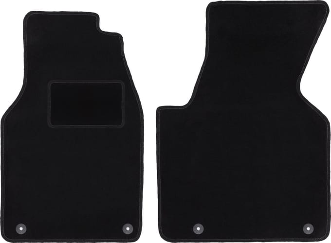 Zwarte velours vloermatten voor: Volkswagen Transporter T4 Multivan bestelbus (1993-2001)