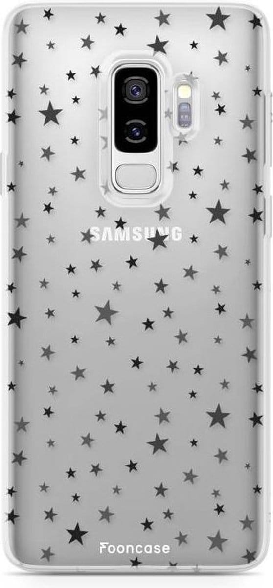 Fooncase Hoesje Geschikt voor Samsung Galaxy S9 Plus - Shockproof Case - Back Cover / Soft Case - Stars / Sterretjes