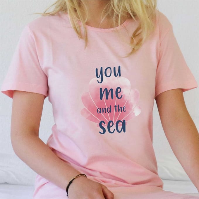 Temptation Dames Nachthemd - Bigshirt - Korte Mouwen - Roze - Maat S