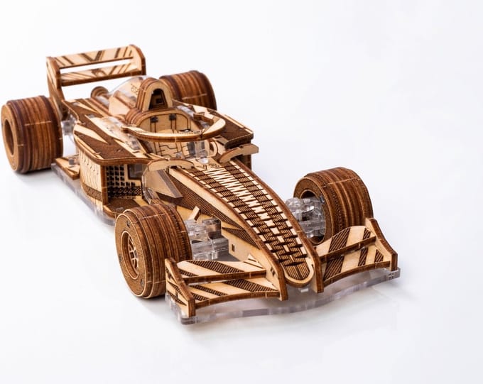 Veter Models Bouwpakket Racer V3 17 X 7 X 4 Cm Hout Bruin