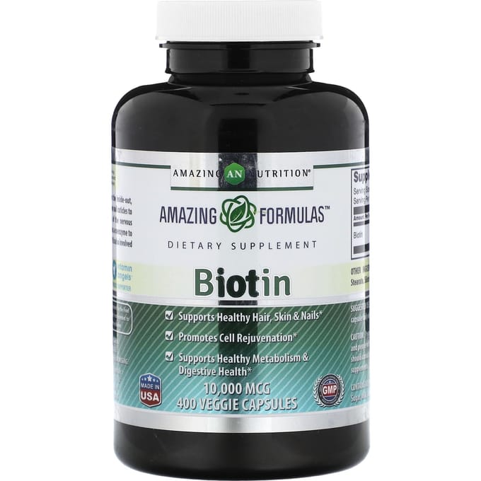 Amazing Nutrition, Biotine, 10.000 mcg, 400 vegetarische capsules