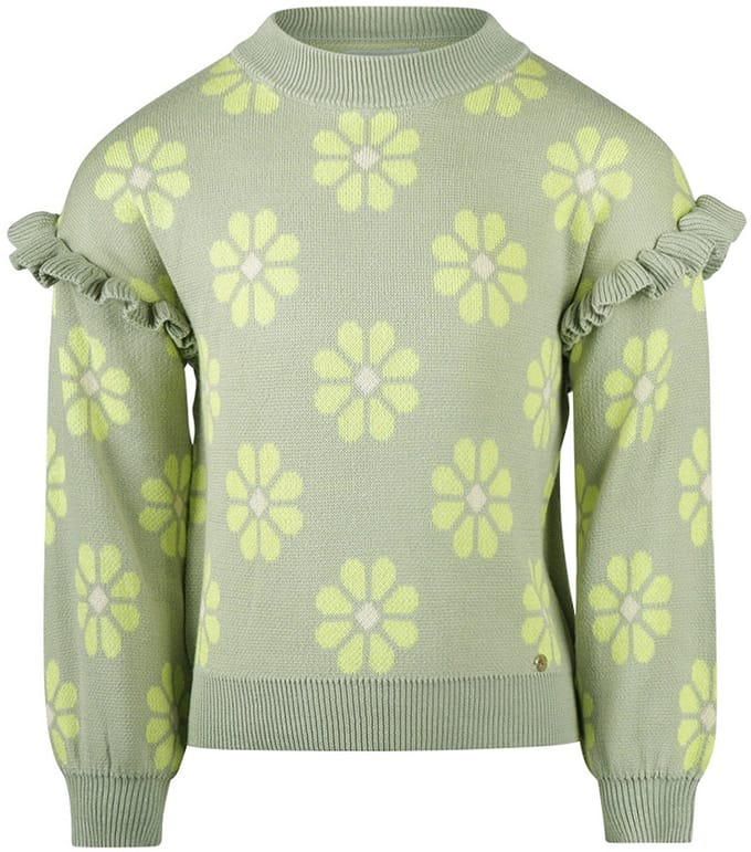 Koko Noko Meisjes Trui - Faded green