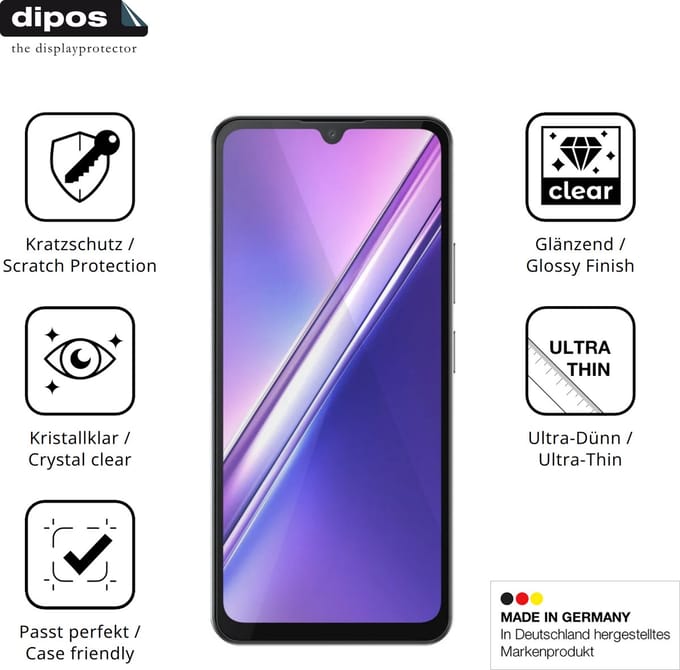 dipos – 4x Beschermfolie geschikt voor Doogee M30 | Krasbestendige & heldere Screenprotector Ultra-Thin