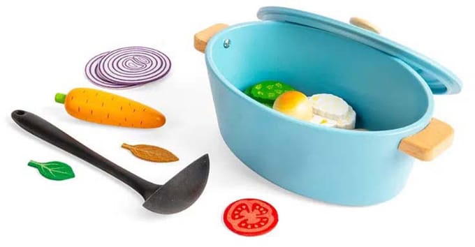 Bigjigs Houten Stoofpannen Speelset, 17dlg.