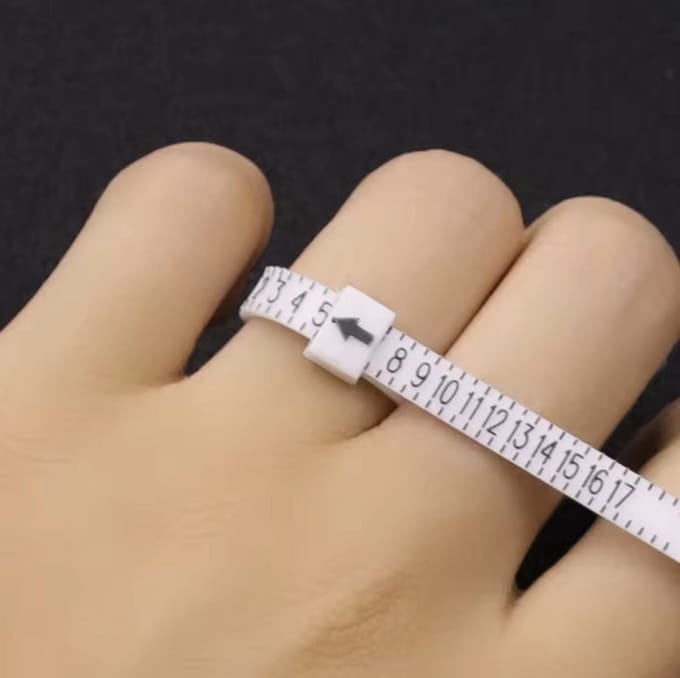 Ringmaat meter - Vingermeter - Ringmaat - 2 stuks - Opmeter - Ringdiameter - Ringmaat - Ringvinger - Ring maat - Kunststof - Wit - CHPN