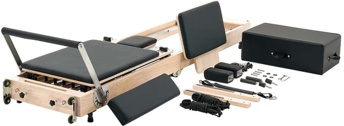 Opvouwbare Pilates Reformer Machine voor Thuis van Rubberhout